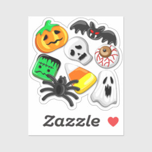 Sticker Fête des Candies Éffrayantes d'Halloween