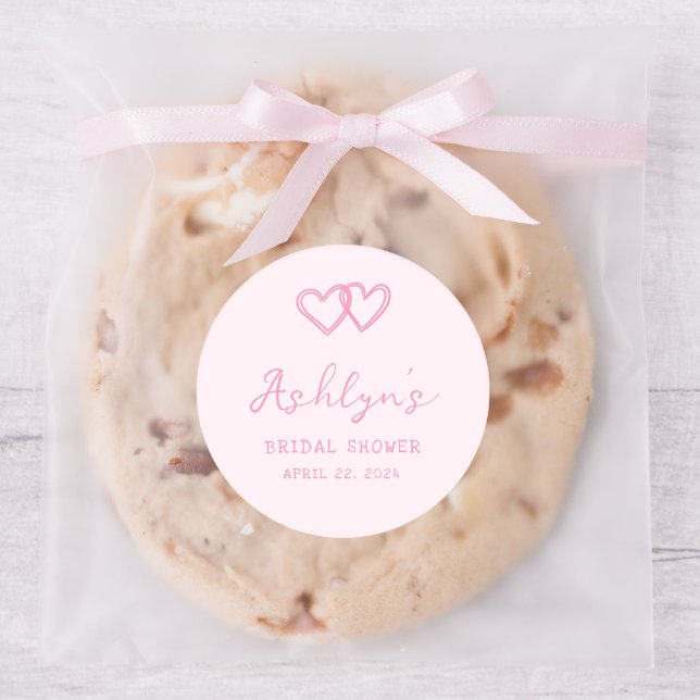 Sticker Fête des mariées Coeur Rose Tiré À La Main (Créateur téléchargé)