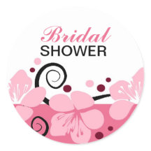 Sticker Fête des mariées rose tendance