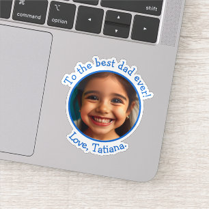 Sticker Fête des pères personnalisée Nom photo Keepsaké