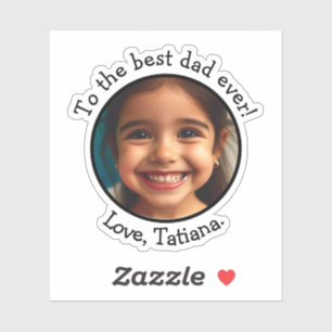 Sticker Fête des pères personnalisée Nom photo Keepsaké