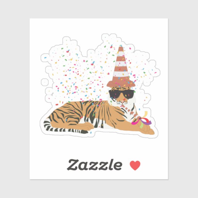 Sticker Fête du tigre - Animaux ayant une fête (Feuille)