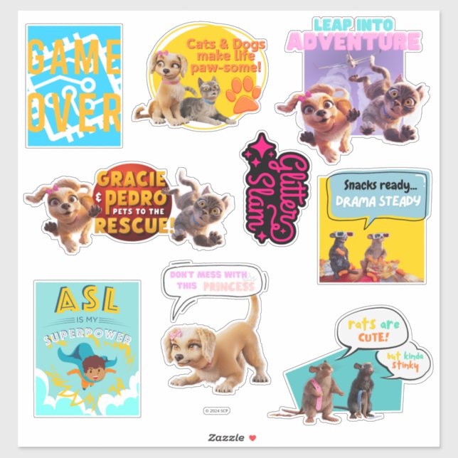 Sticker Fête Gracie & Pedro Favoriser (Feuille)