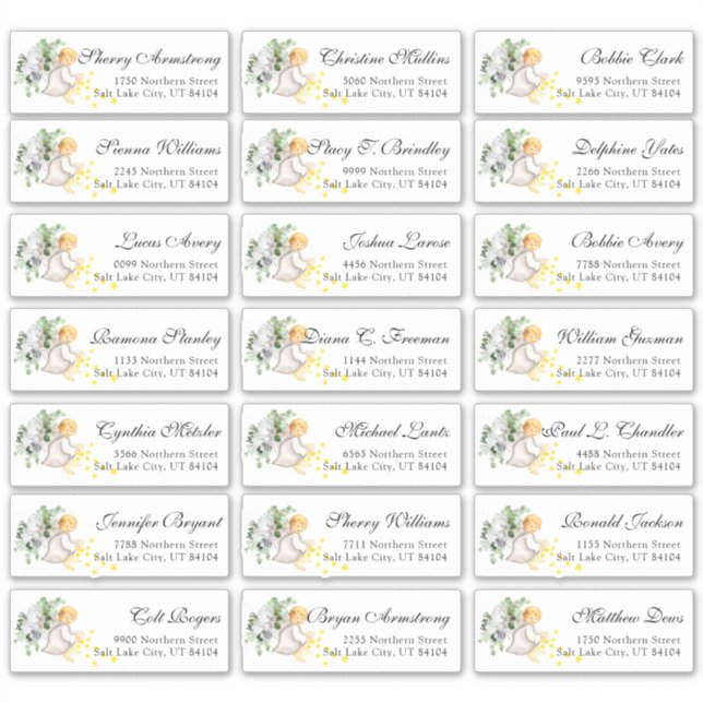 Sticker Fêtes religieuses Aquarelles Angels (Devant)