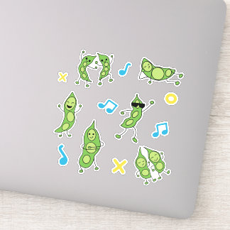 Sticker Feuille d'autocollant "Dancing Beans" Funny Edamam