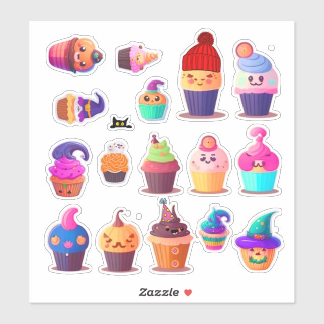 Sticker Feuille d'autocollant pour gâteaux mignons d'Hallo (Feuille)