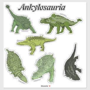 Sticker Feuille d'autocollants Ankylosauria