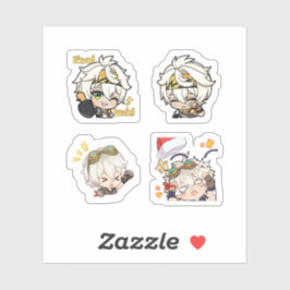 Sticker Feuille d'autocollants Bennett Genshin Impact 4 pi