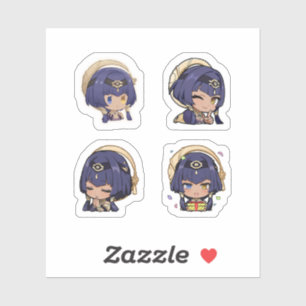 Sticker Feuille d'autocollants Candace Genshin Impact 4 pi