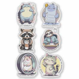 Sticker Feuille d'autocollants Club du Minimum | Drôle et 