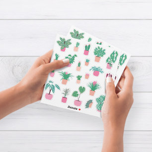 Sticker Feuille d'autocollants Girly Houseplants