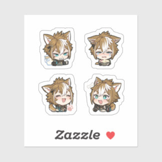 Sticker Feuille d'autocollants Gorou Genshin Impact 4 pièc