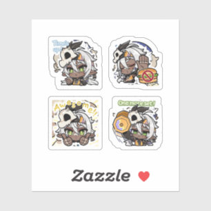 Sticker Feuille d'autocollants Iansan Genshin Impact 4 piè
