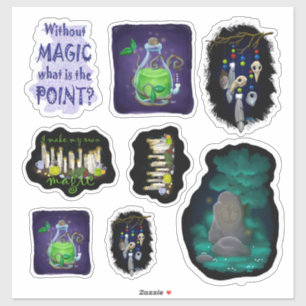 Sticker Feuille d'autocollants magiques