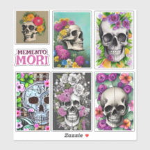 Feuille d'autocollants Memento Mori