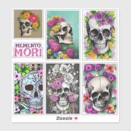 Sticker Feuille d'autocollants Memento Mori