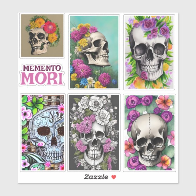 Sticker Feuille d'autocollants Memento Mori (Feuille)