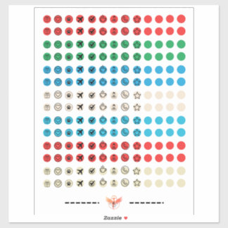 Sticker feuille d'autocollants minimaliste