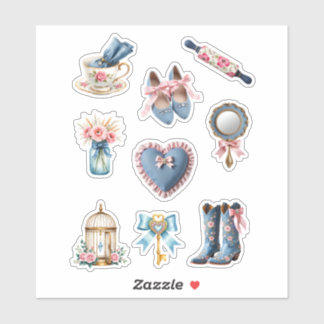 Sticker Feuille d'autocollants vinyle de cottage de campag