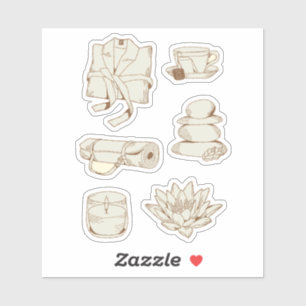 Sticker Feuille d'autocollants Zen Self Care Planner