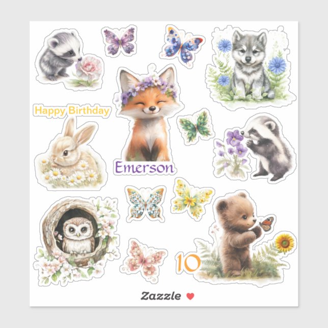 Sticker Feuille de 13 Personnalisers de vignettes en vinyl (Feuille)