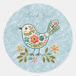 Sticker Feuille Little Bird Floral