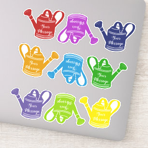 Sticker Feuille personnalisée de canettes d'eau de jardin