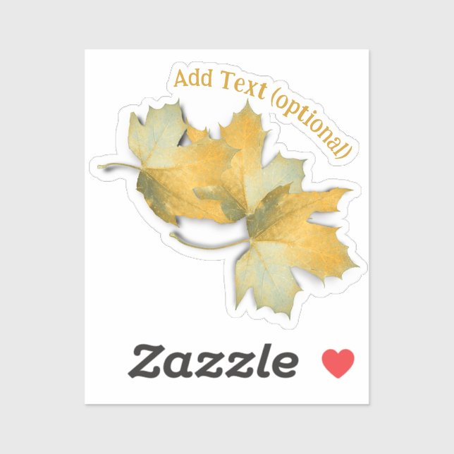 Sticker Feuilles d'automne jaunes (Feuille)