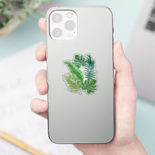 Sticker Feuilles verts tropicaux