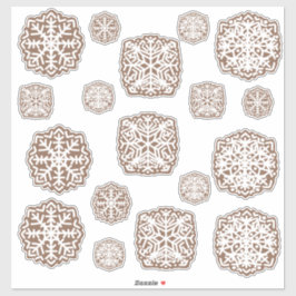 Sticker Feuillet d'autocollant Vinyl Snowflakes