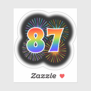 Sticker Feux d'artifice d'amusement + Motif "87"