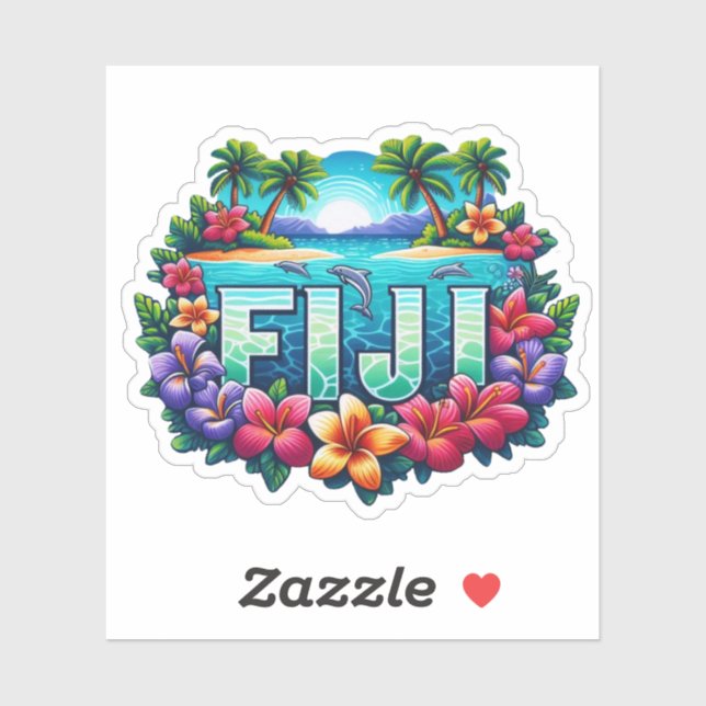 Sticker Fidji (Feuille)