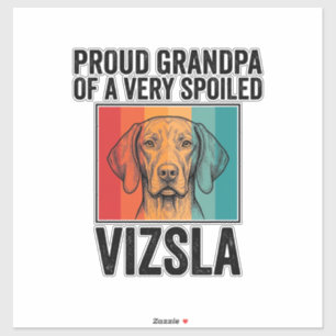Sticker Fier grand-père Vizsla conception vintage amateur