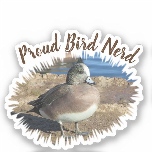 Sticker Fier Oiseau Nerd Hobby Oiseau Canard Observation d (Recto)