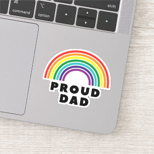 Sticker Fier père arc-en-ciel