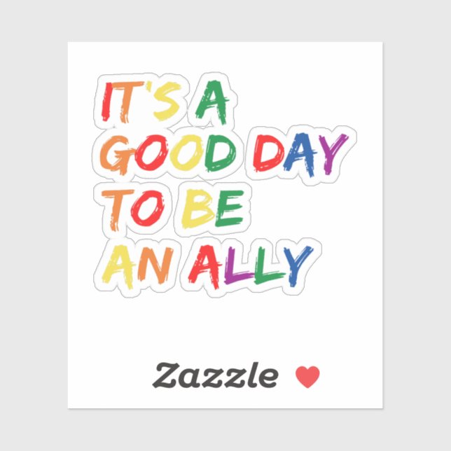 Sticker Fière Ally Pride Gay LGBT Mois Parade Cadeau (Feuille)