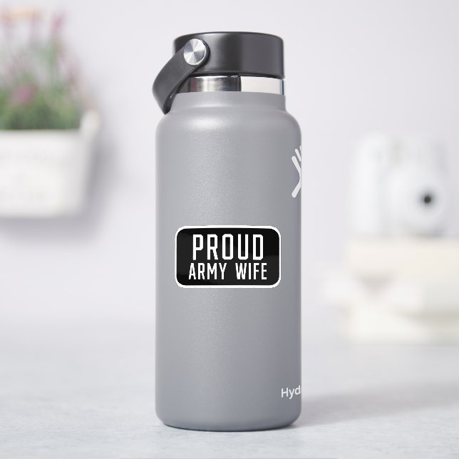 Sticker Fière épouse de l'armée (HydroFlask)