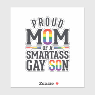 Sticker Fière maman d'un fils gay effronté Vintage T-shirt