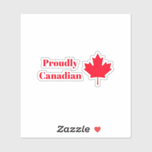 Sticker Fièrement canadien 