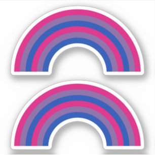 Sticker Fierté de bisexualité Arc-en-ciel