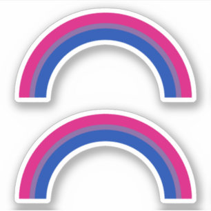 Sticker Fierté de bisexualité Arc-en-ciel