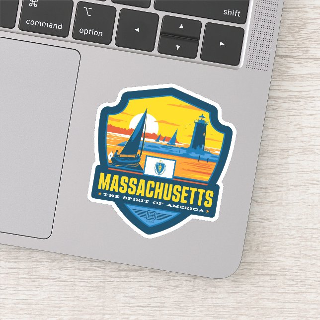 Sticker Fierté de l'État | Massachusetts (Détail)