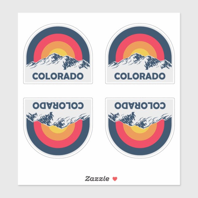 Sticker Fierté du drapeau du Colorado (Feuille)