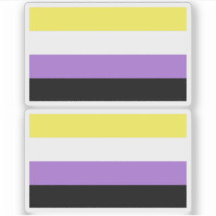 Sticker Fierté non binaire