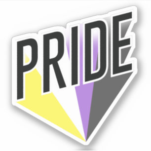 Sticker Fierté non binaire éclatée
