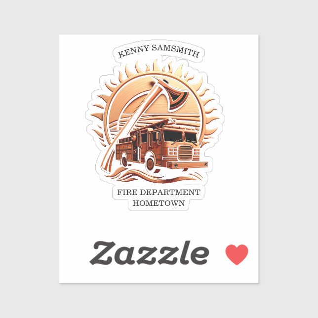 Sticker Fiery Valor Intricablement Héroïque Conception De  (Feuille)