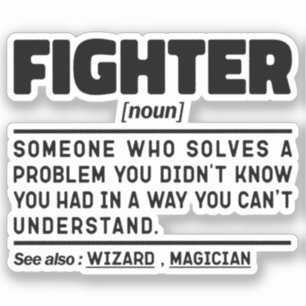 Sticker Fighter Noun Définition Fighter Instructor Sports