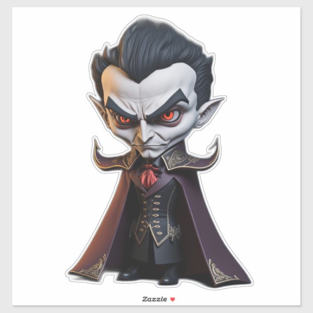 Sticker Figure caricature Vampire Dracula (Feuille)