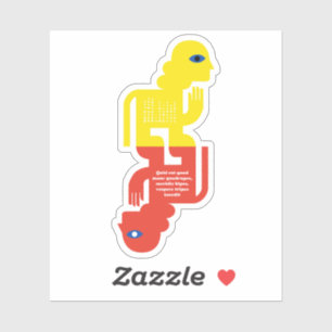 Sticker Figure de l'énigme du Sphinx en latin Art