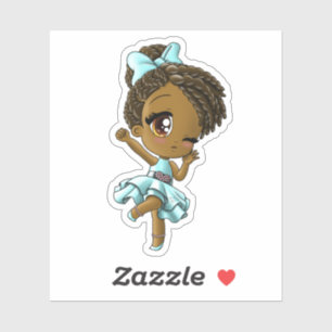Sticker Fille afro-américaine